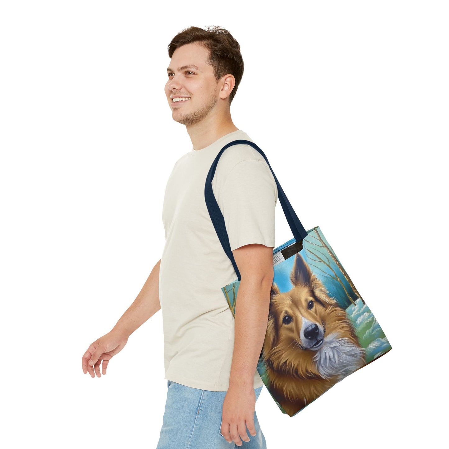 Icelandic Sheepdog Polyester Tote Bag (AOP)