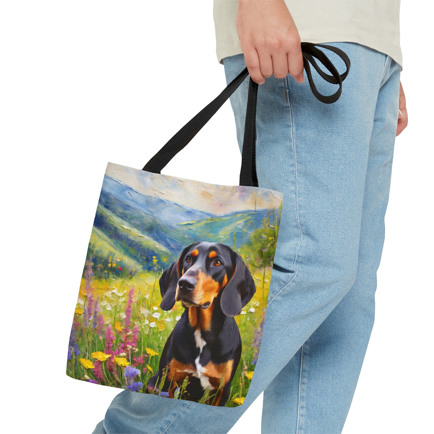 Black & Tan Coonhound Tote Bag