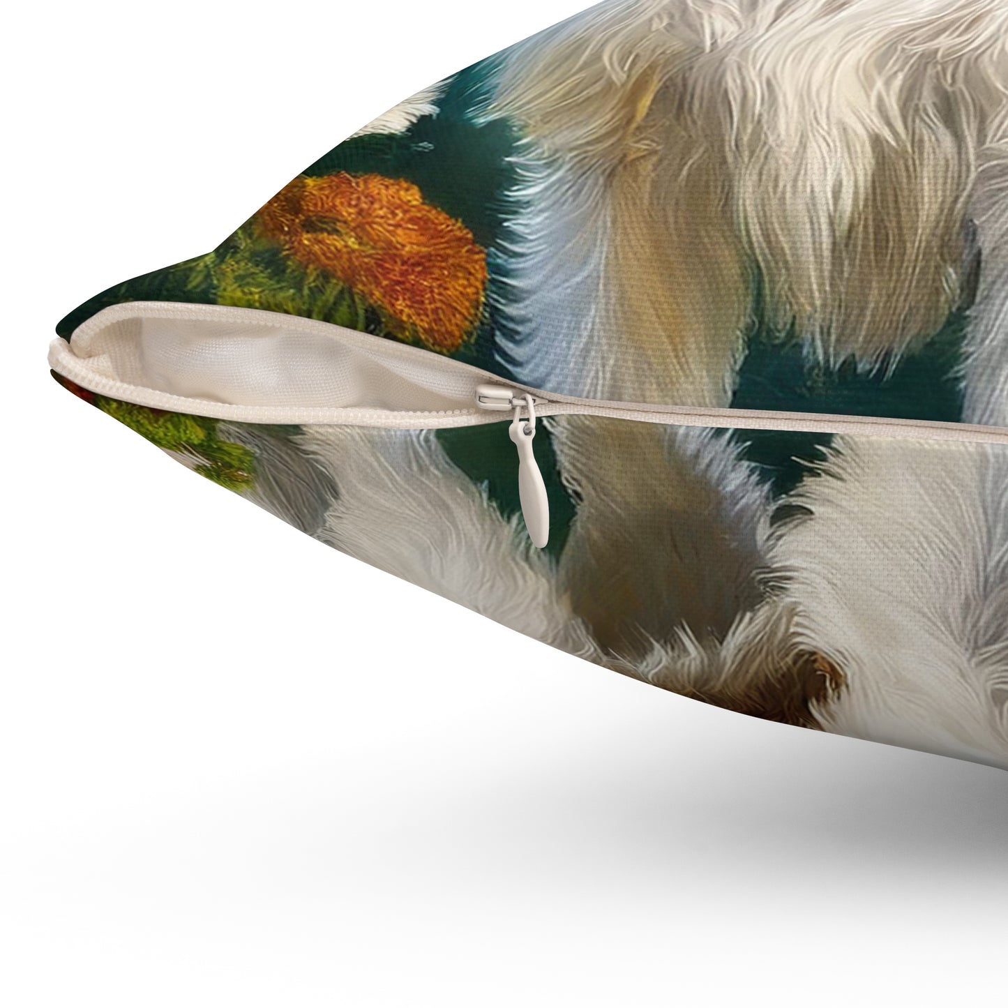 Kromfohrländer Spun Polyester Throw Pillow