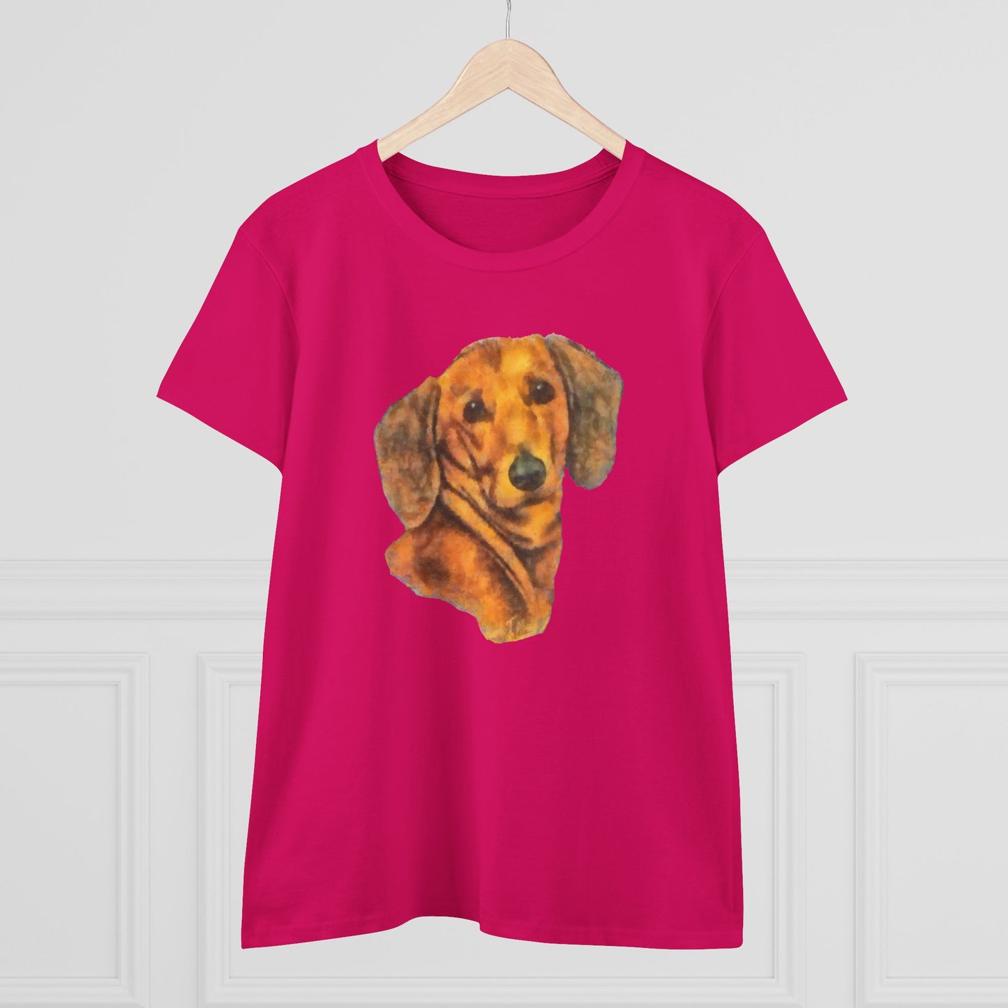 Dachshund 'Doxie #1' Women's Midweight Cotton Tee