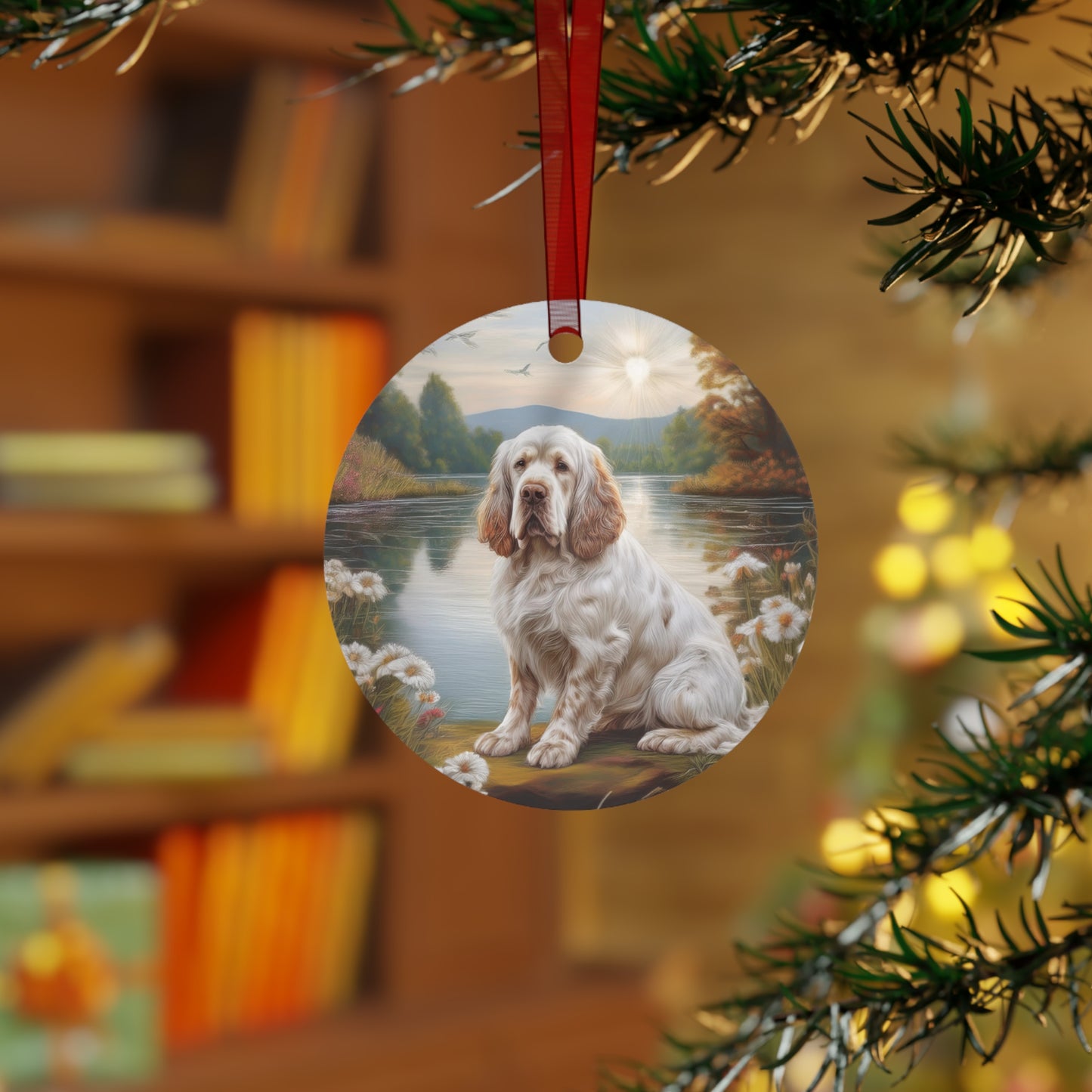 Clumber Spaniel Christmas Tree Ornaments