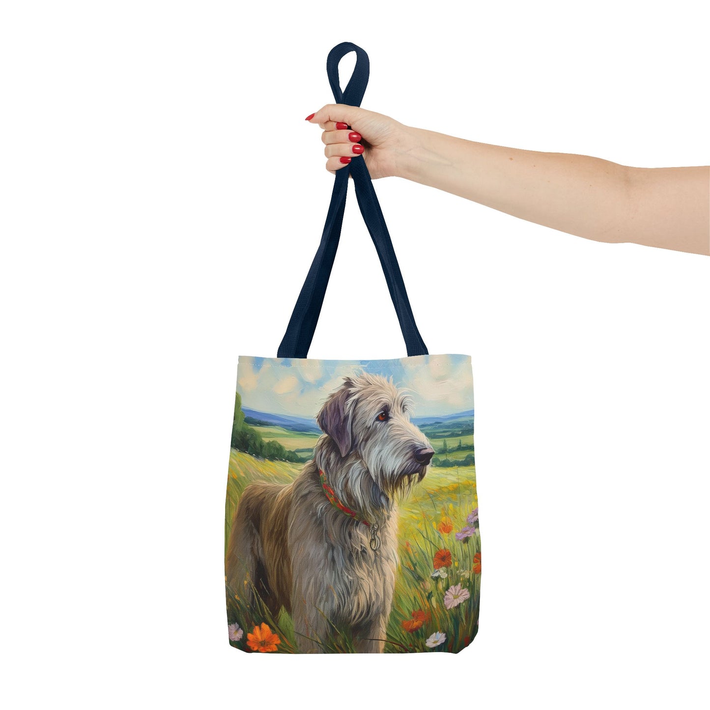 Irish Wolfhound Polyester Tote Bag (AOP)