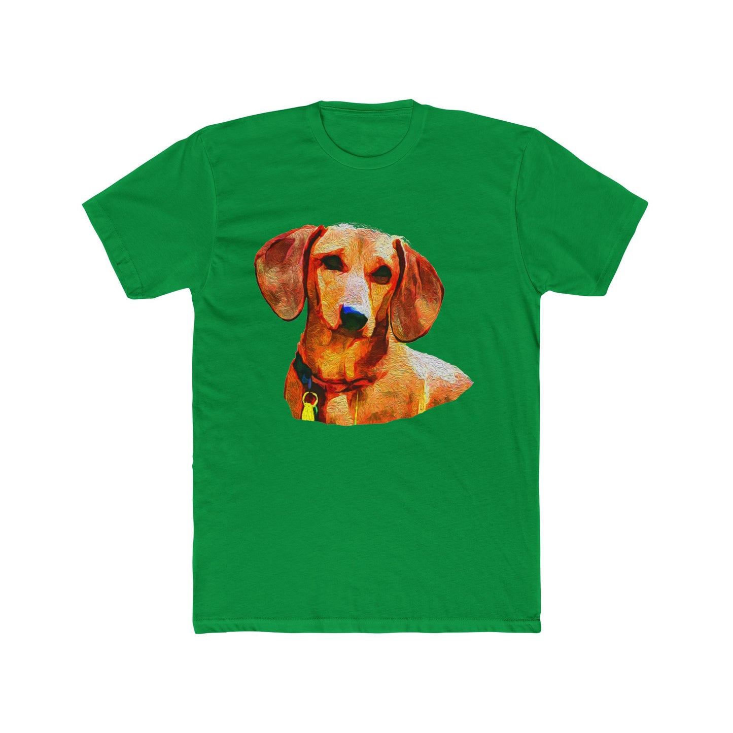 Dachshund 'Daisy' Men's Fitted Cotton Crew Tee