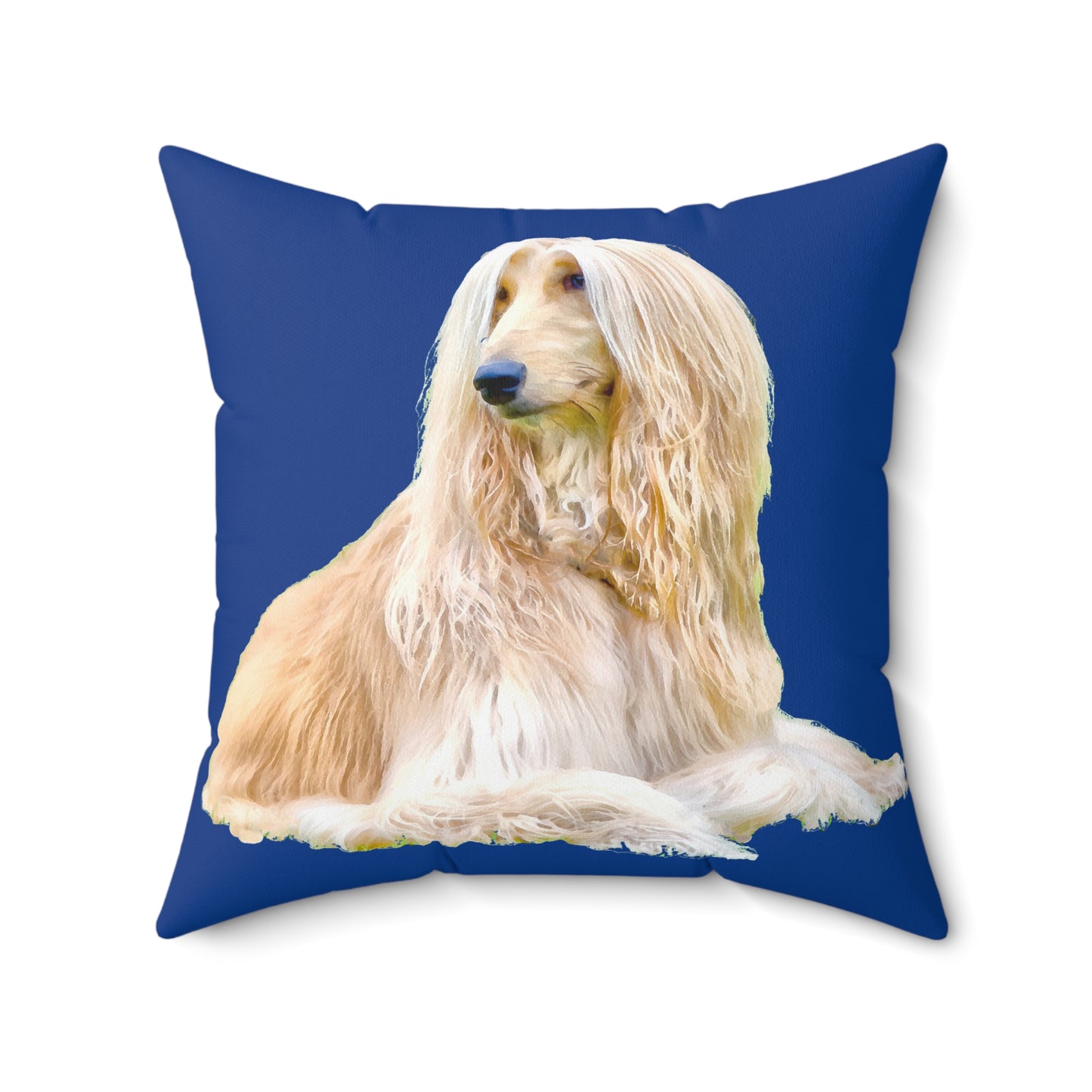 Afghan Hound Spun Polyester Throw Pillow