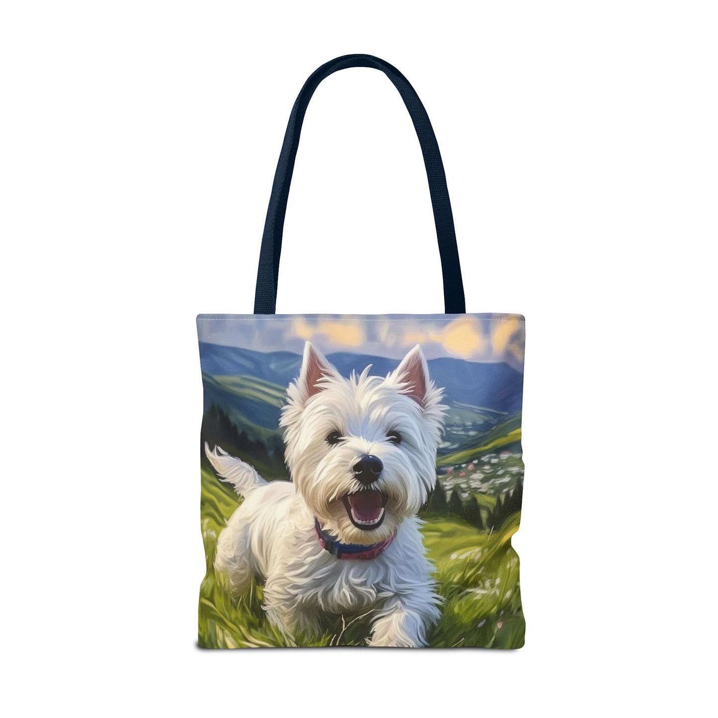 Westie Polyester Tote Bag