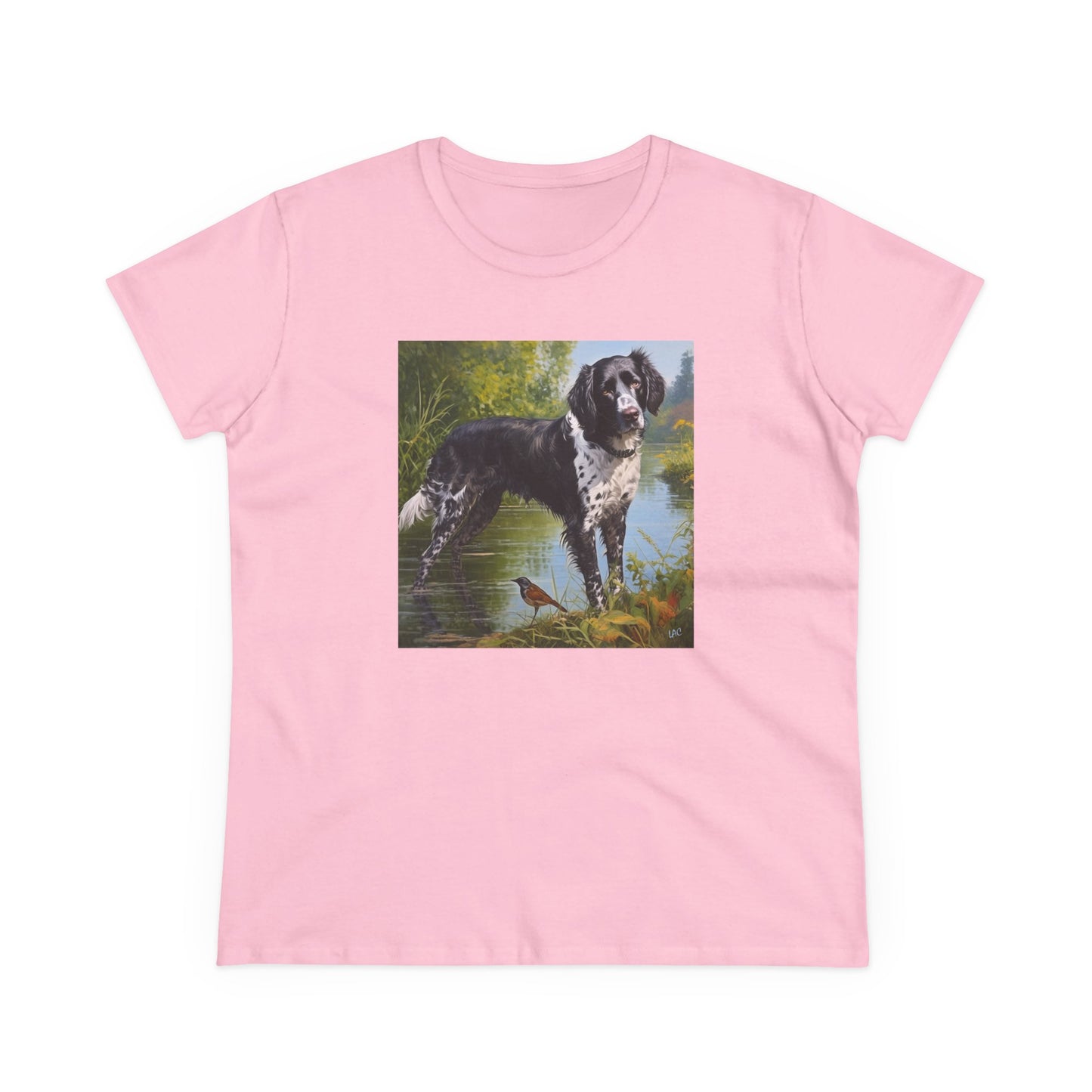 Large Munsterlander Women's Midweight Cotton Tee