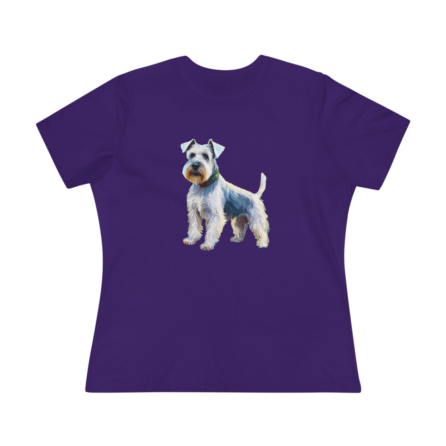White Schnauzer Women's Relaxed Fit Cotton Tee