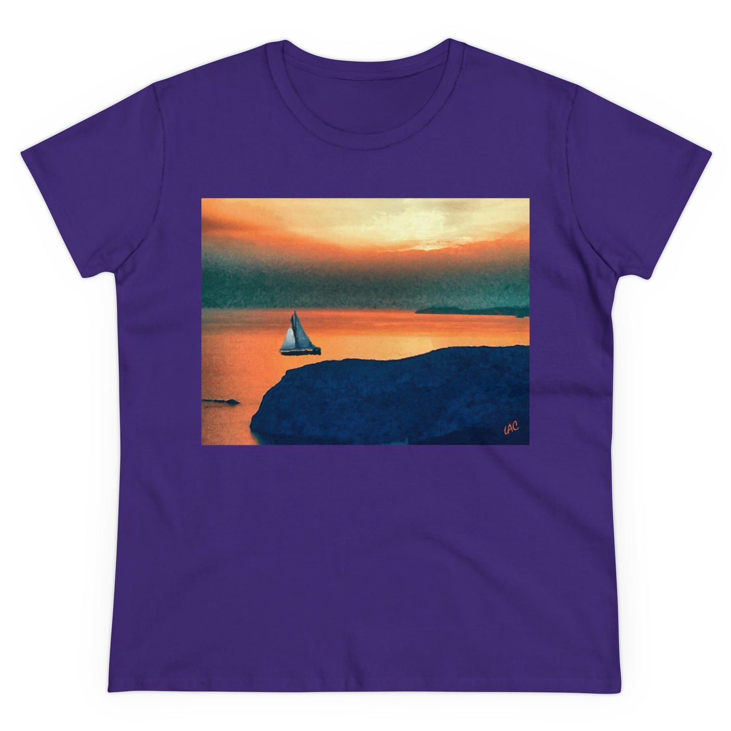 Kastro (Greece) Sunset - Women's Midweight Cotton Tee