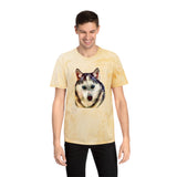 Siberian Husky 'Sacha' Unisex Cotton Color Blast T-Shirt