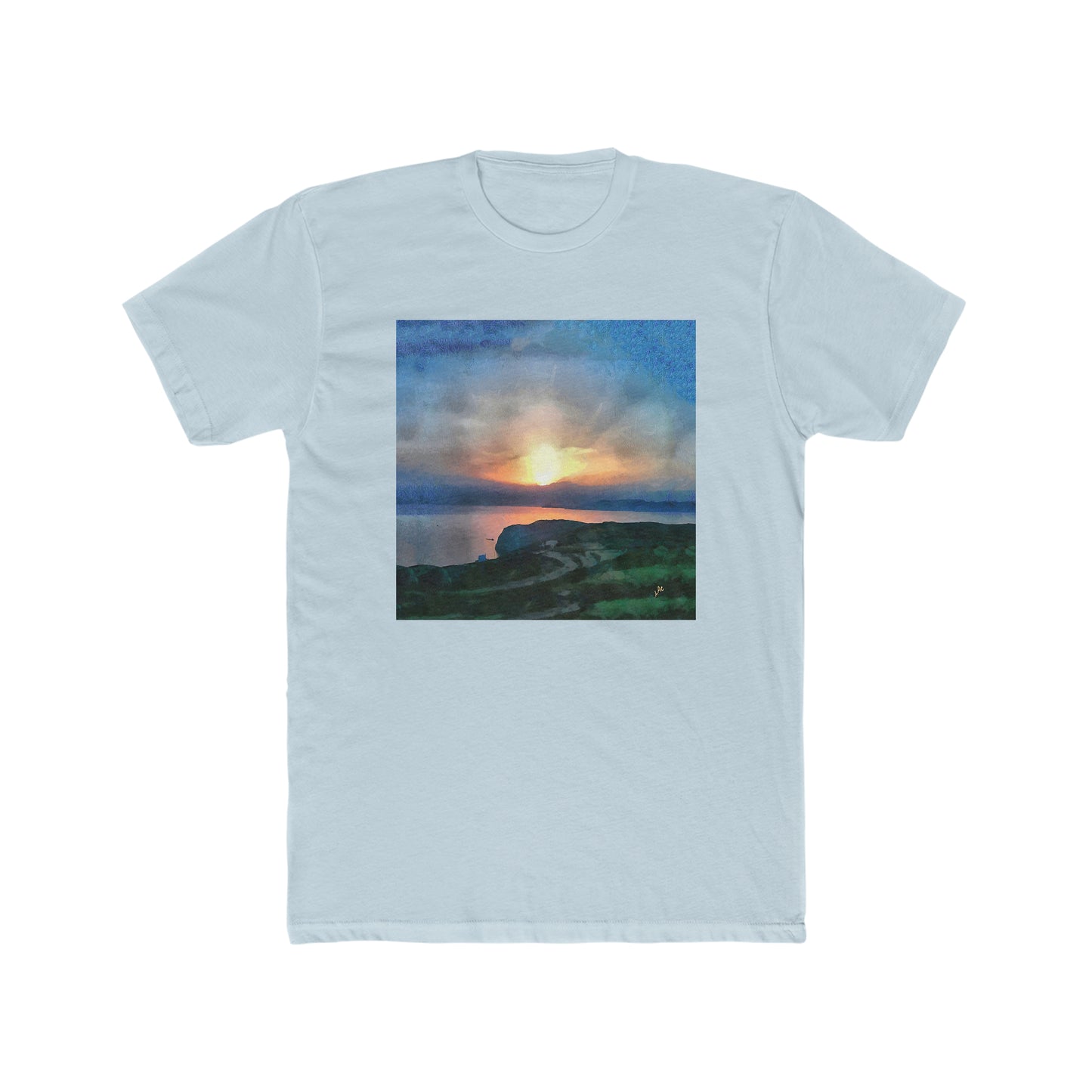 Sifnos Sunset ( Greece) Men's Fitted Cotton Crew Tee