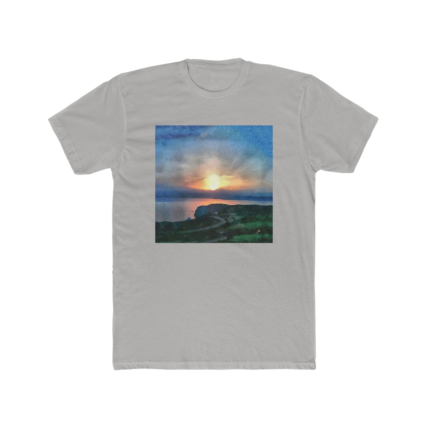 Sifnos Sunset ( Greece) Men's Fitted Cotton Crew Tee