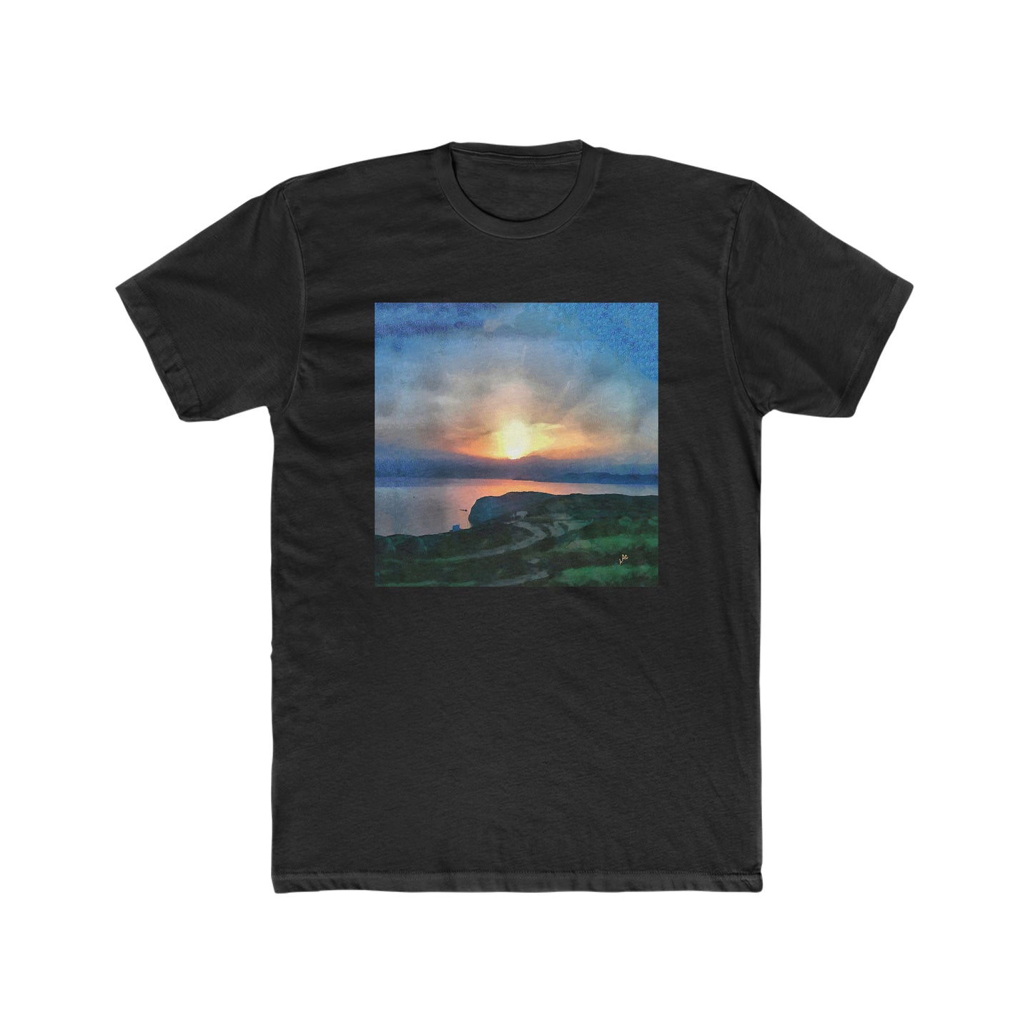 Sifnos Sunset ( Greece) Men's Fitted Cotton Crew Tee
