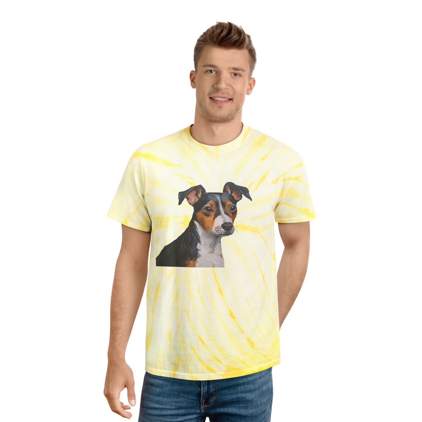 Teddy Roosevelt Terrier Tie-Dye Tee, Cyclone