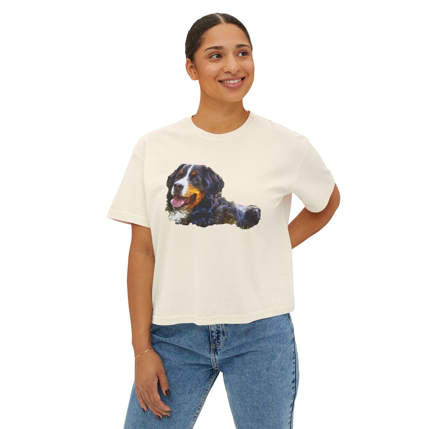 Bernese Mountain Dog #1 - Women's Oversized Boxy Tee