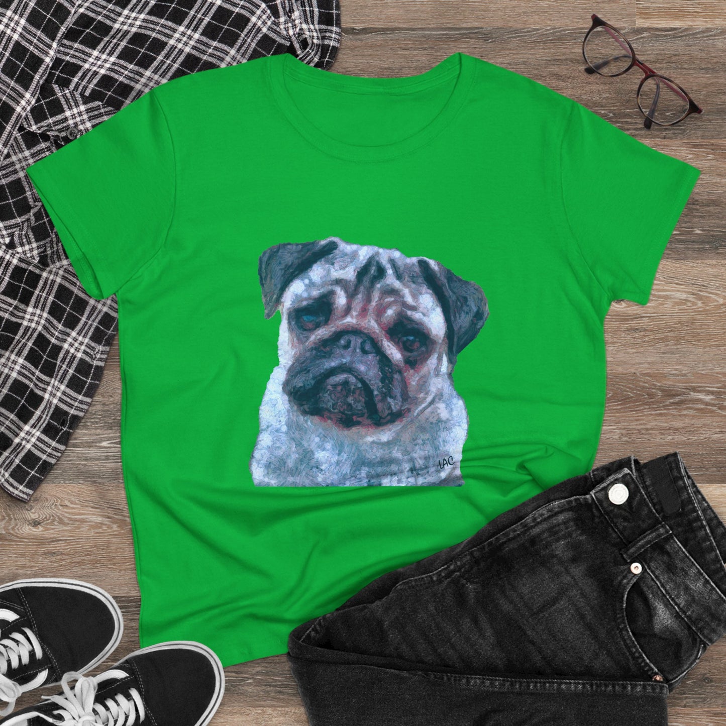 Pug 'Pompey' Women's Midweight Cotton Tee