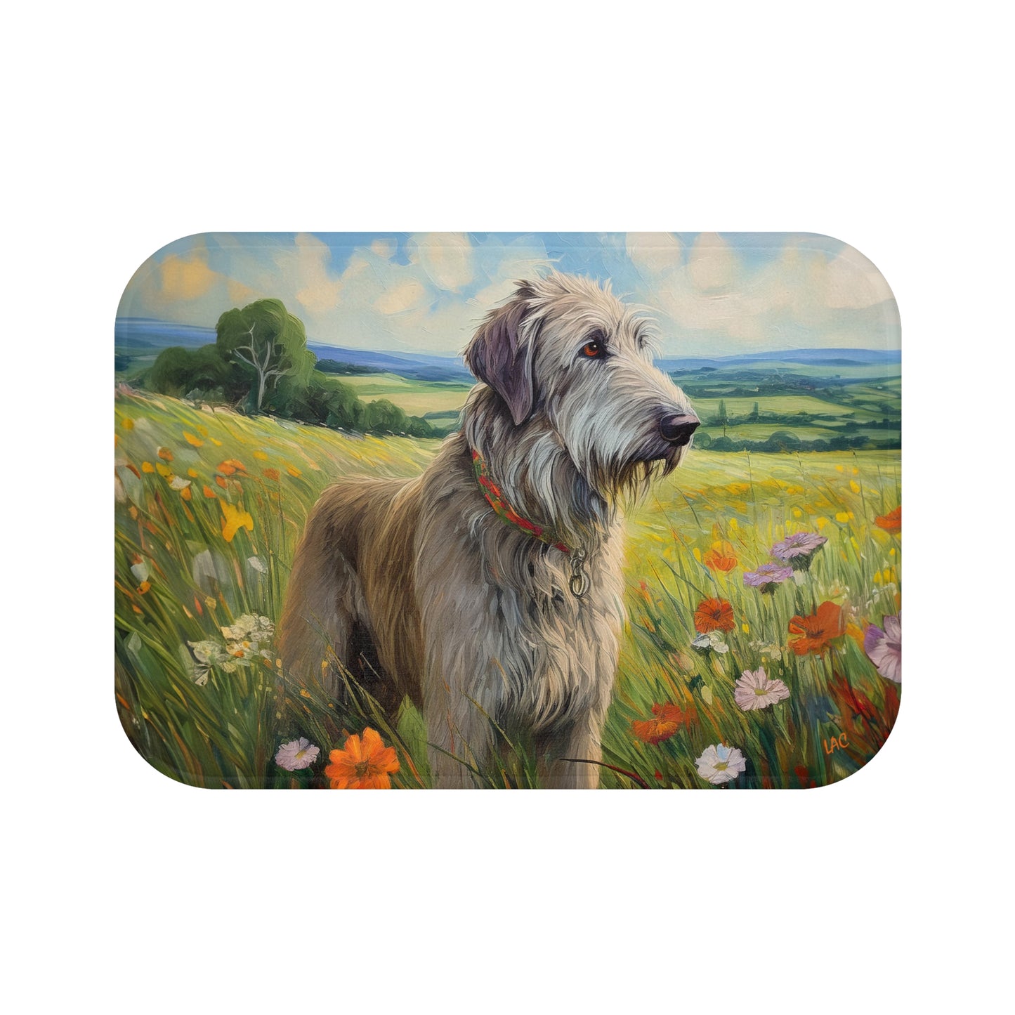 Irish Wolfhound Bathroom Rug Mat