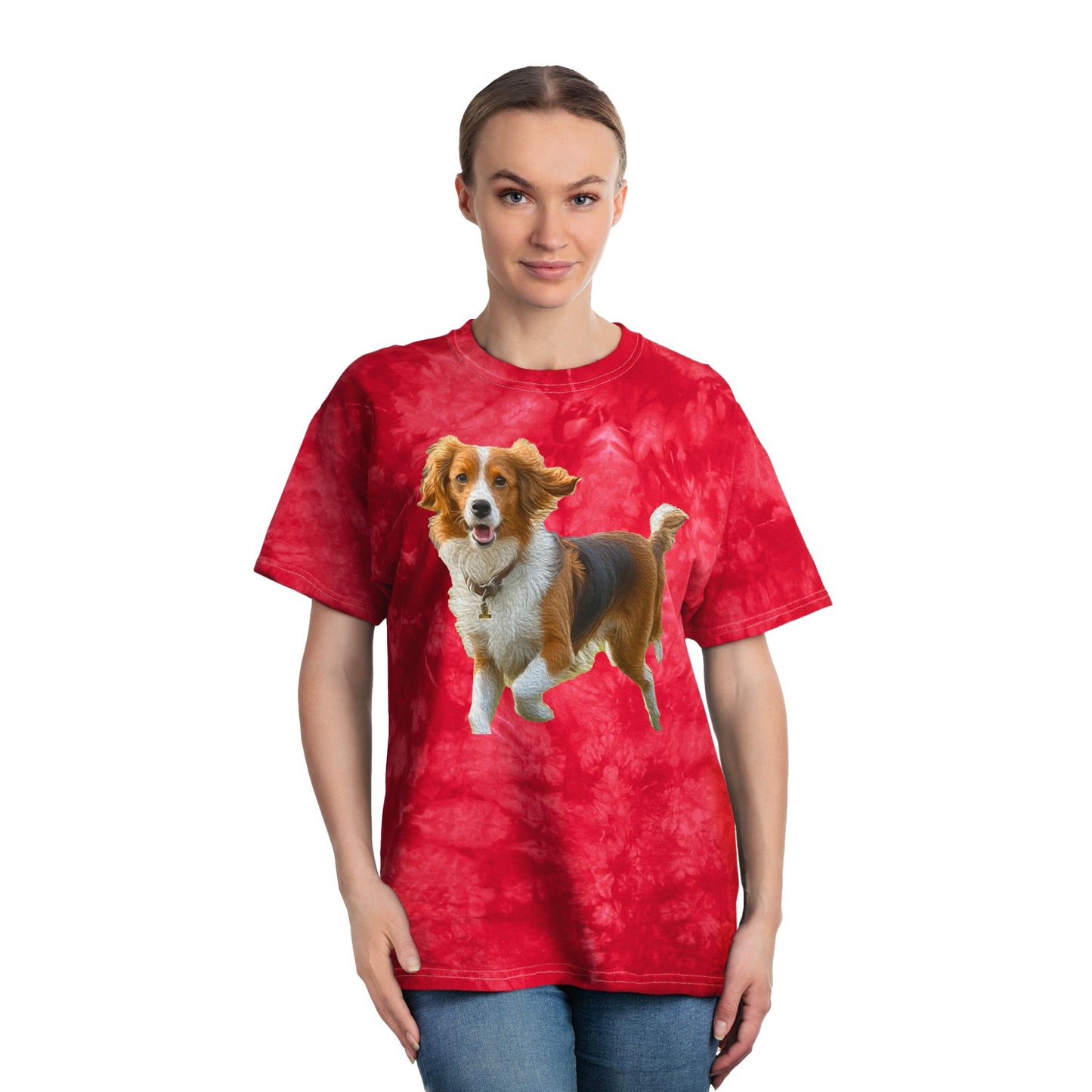 Nederlandse Kooikerhondje - Tie-Dye Tee, Crystal