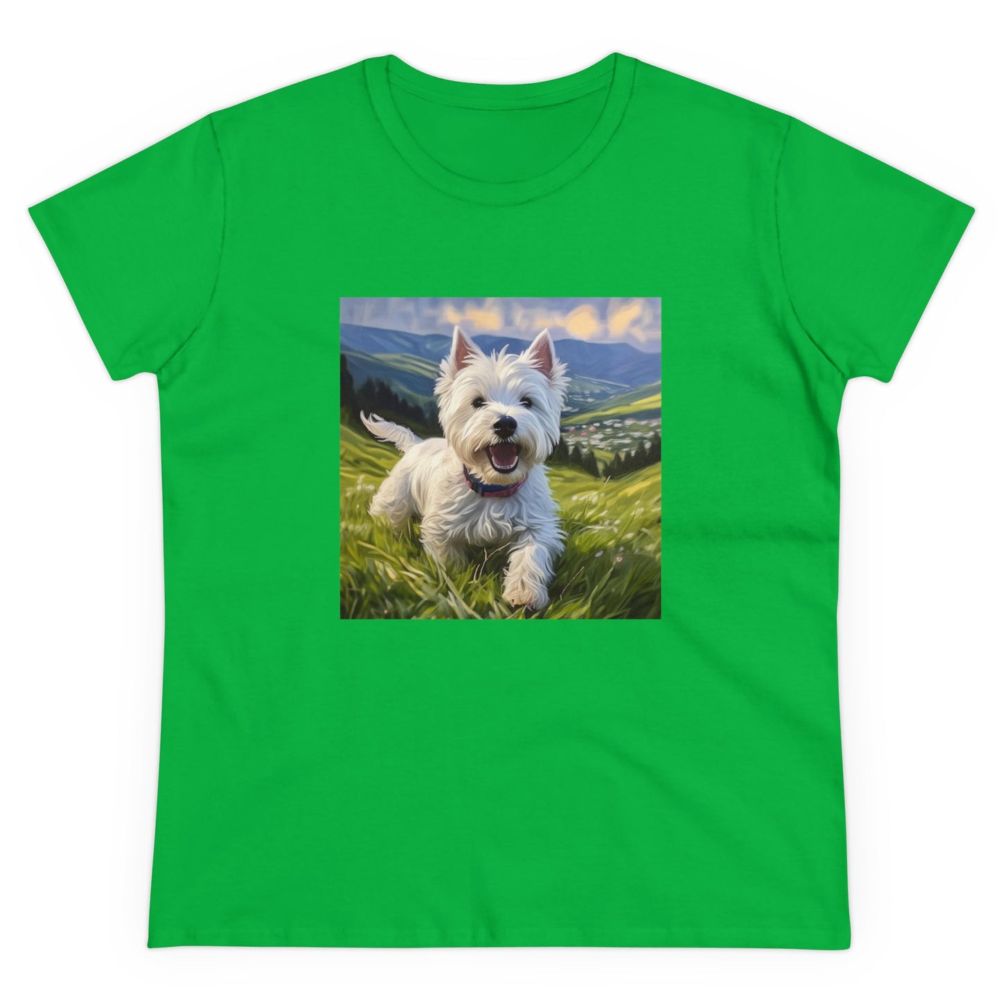 Westie Artistic Painting Women's Cotton Tee