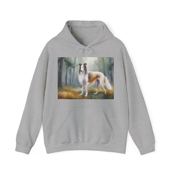 Borzoi 'Russian Wolfhound' Ethical 50/50 Hooded Sweatshirt