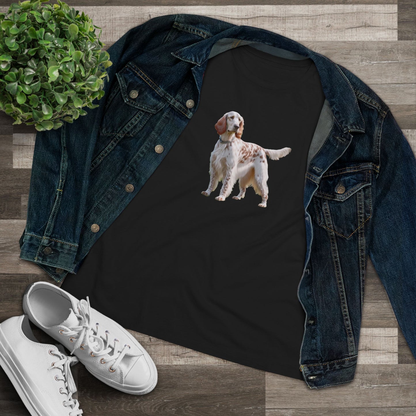 English Setter #4 - Women's Relaxed Fit Cotton Tee