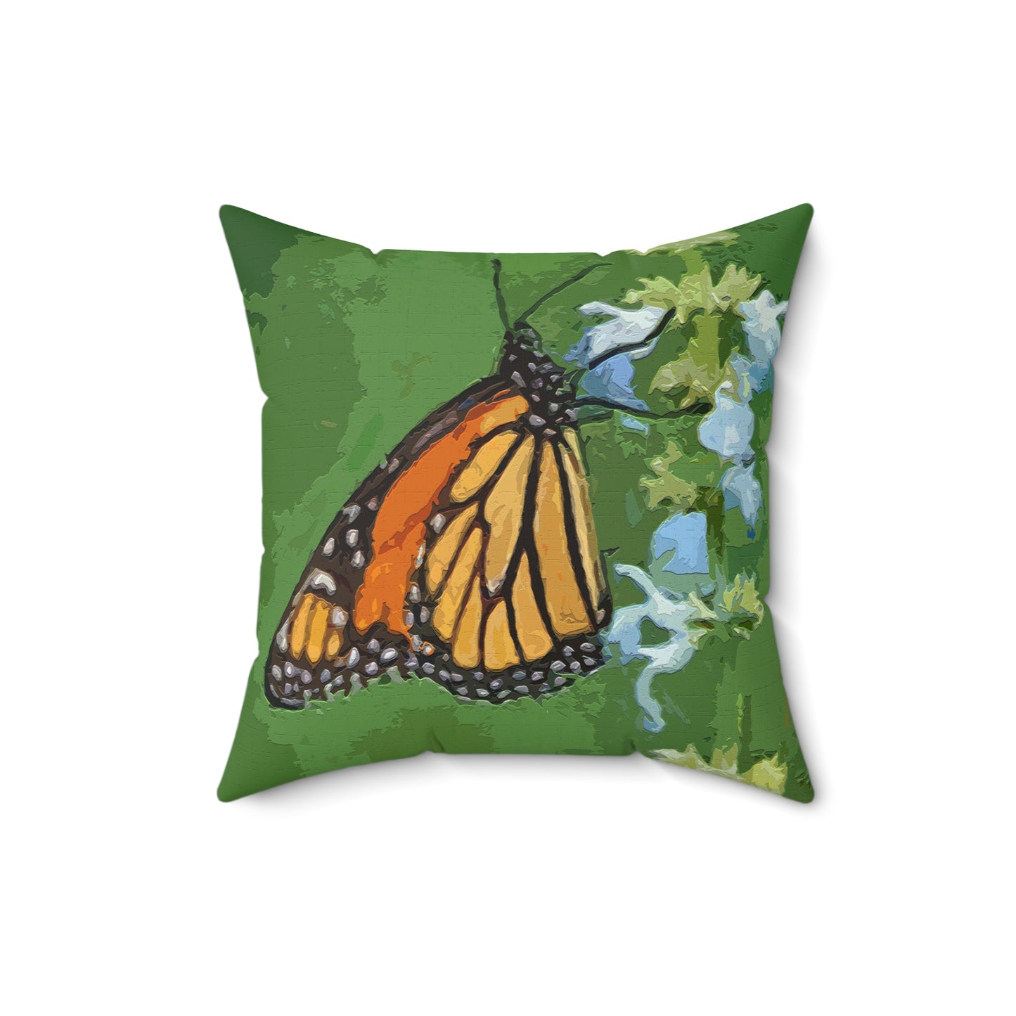 Monarch Butterfly Spun Polyester Throw Pillow