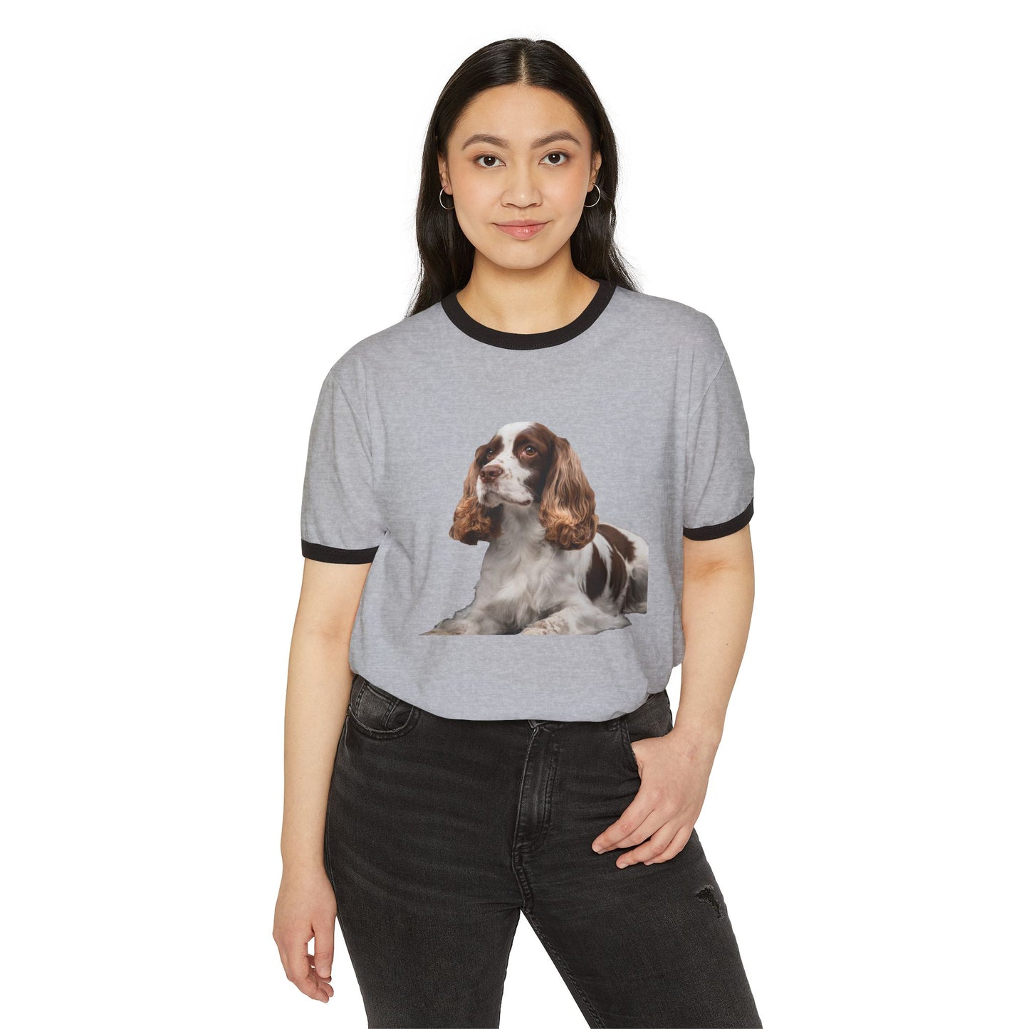 French Spaniel Classic Cotton Ringer T-Shirt