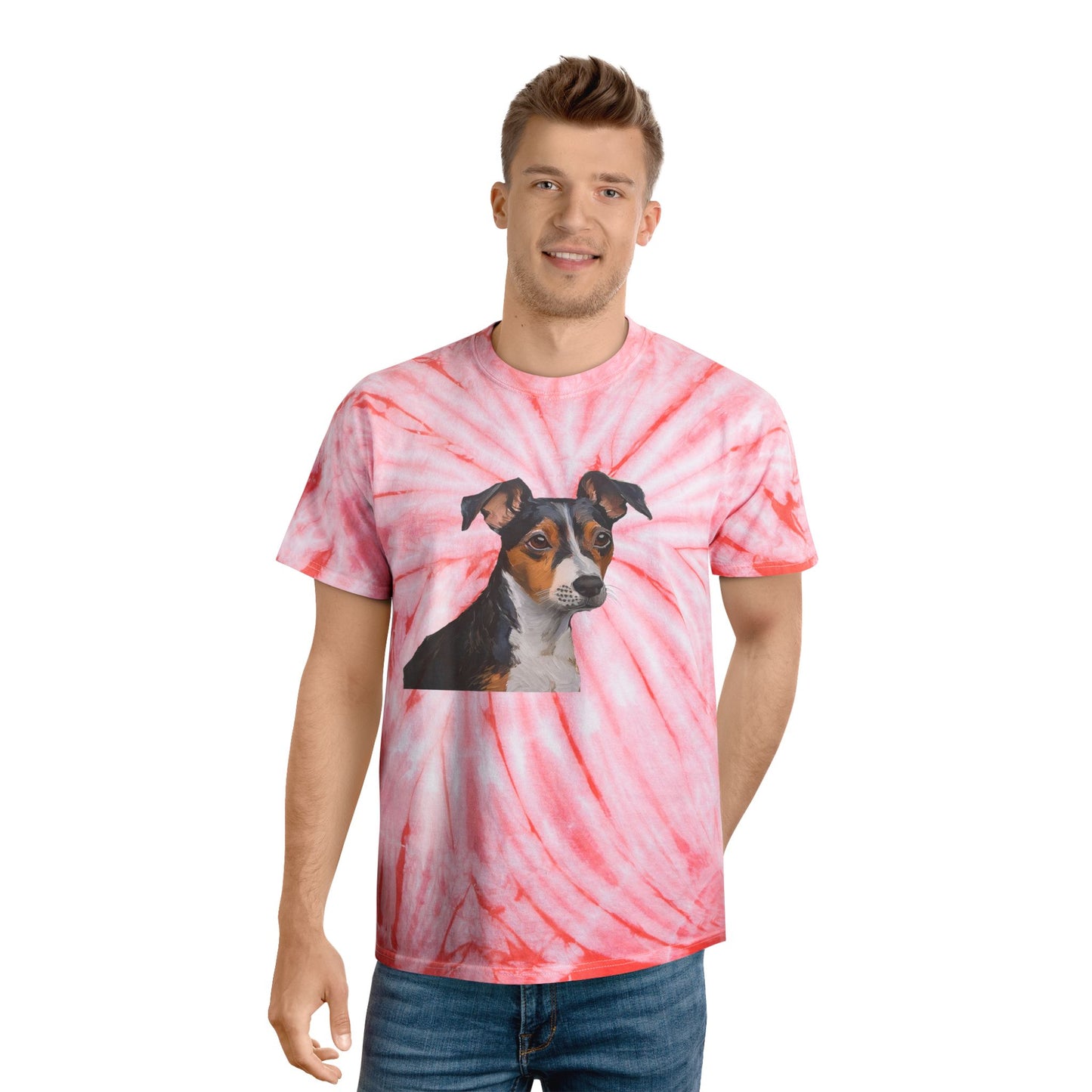 Teddy Roosevelt Terrier Tie-Dye Tee, Cyclone