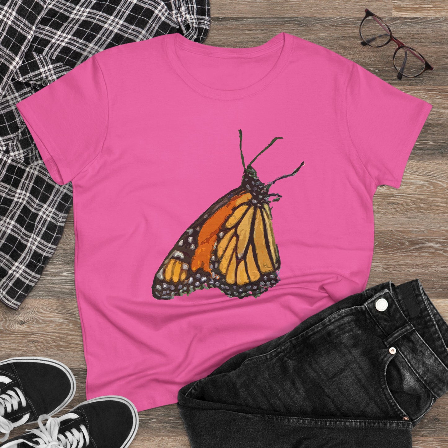 Monarch Butterfly Women's Midweight Cotton Tee