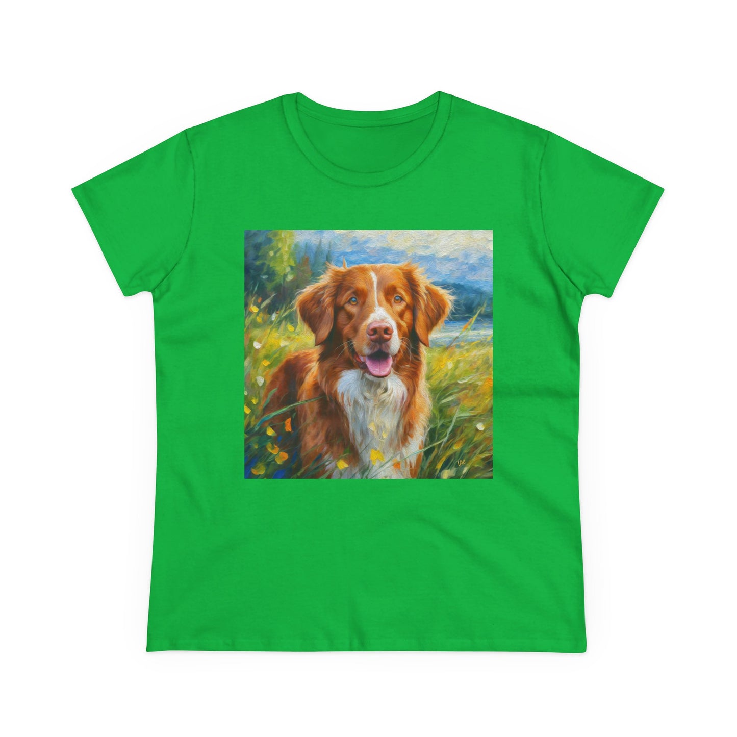 Nova Scotia Duck Tolling Retriever 'DIxie' Women's Midweight Cotton Tee