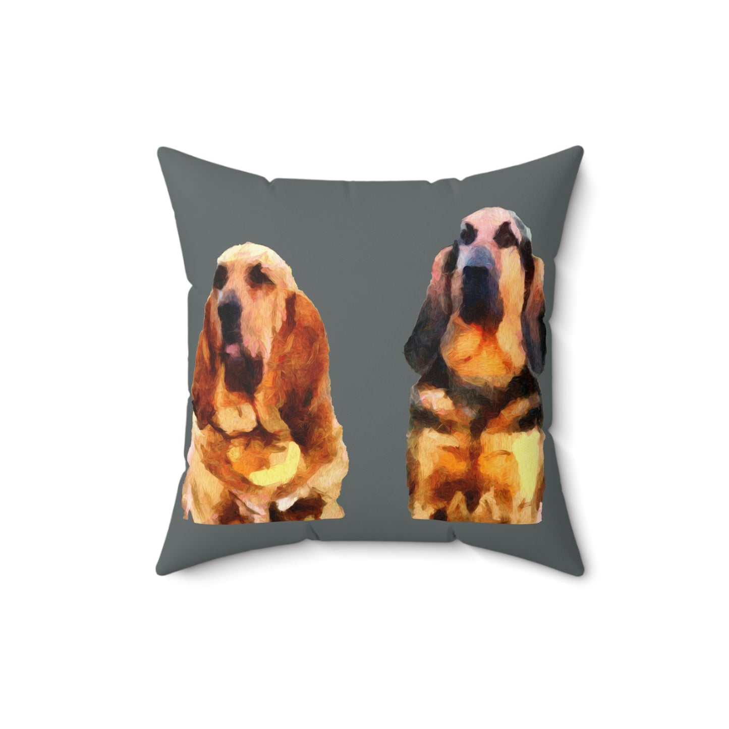 Bloodhounds 'Bear & Bubba' Spun Polyester Throw Pillow