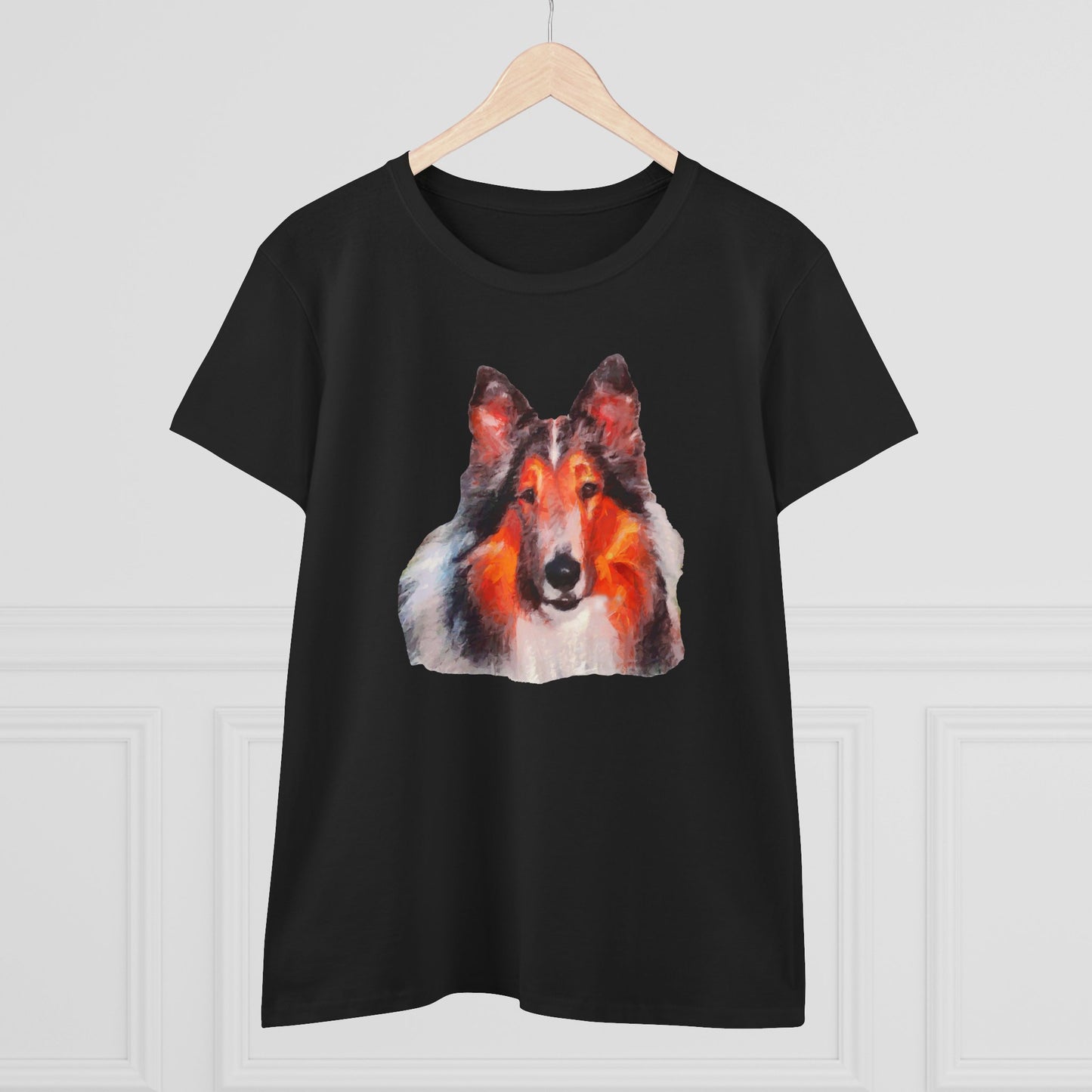 Collie - Rough Coated - Women's Midweight Cotton Tee