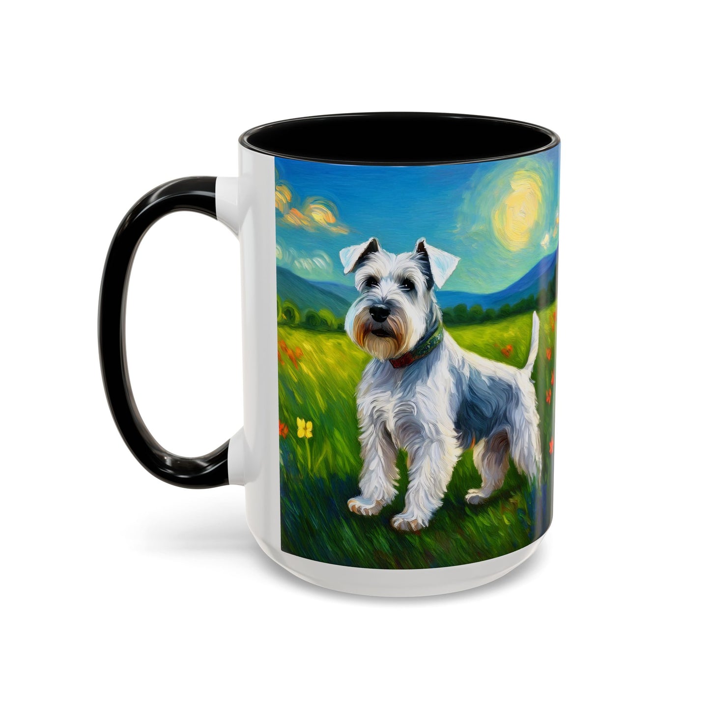 White Schnauzer Accent Coffee Mug - 2 Sizes
