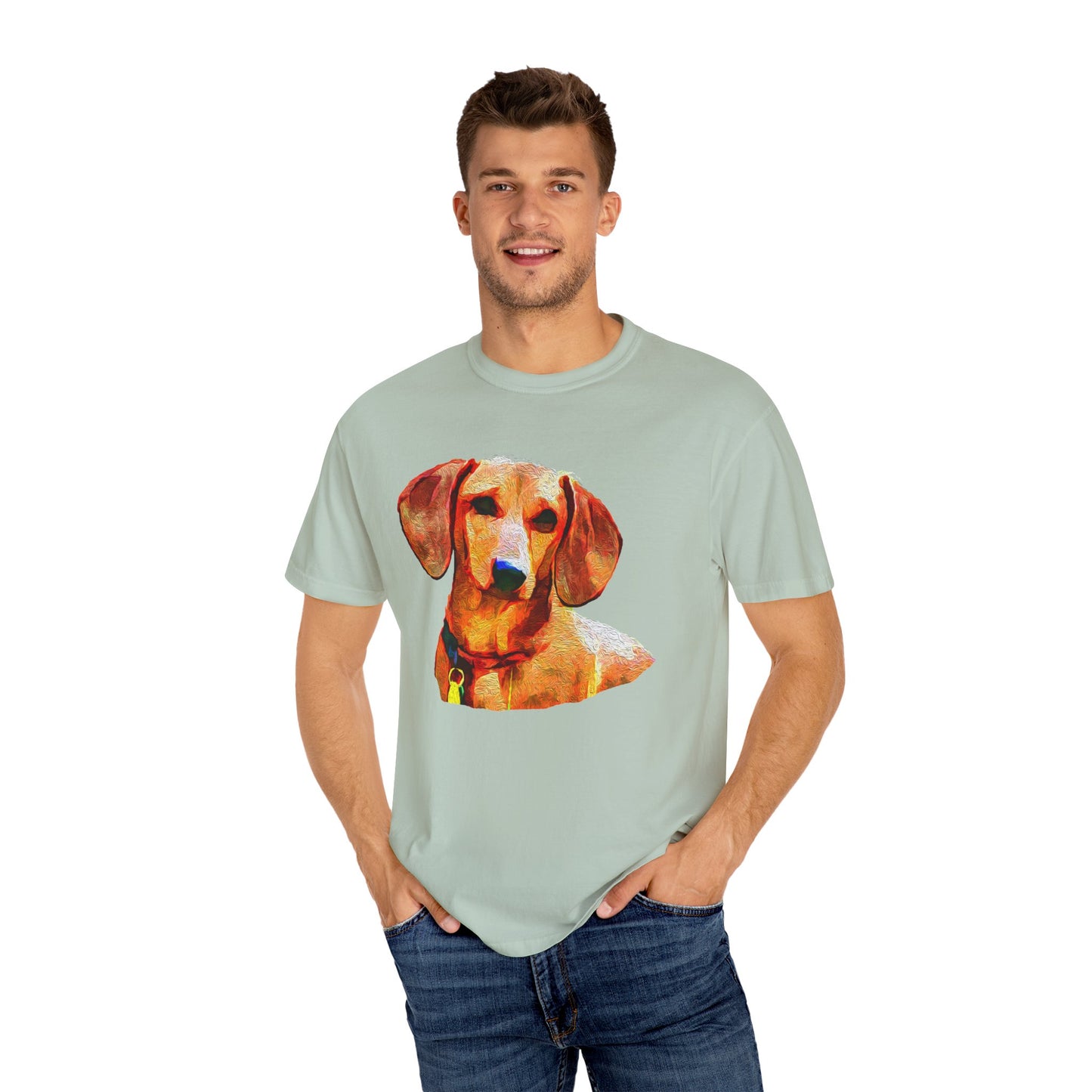Dachshund 'Daisey' Unisex Relaxed Fit Garment-Dyed T-shirt