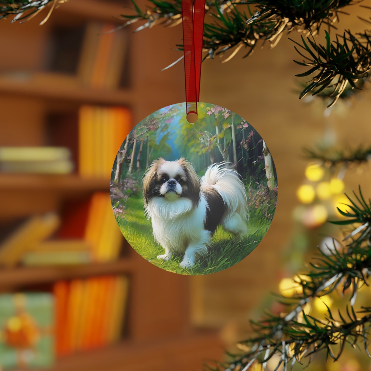 Charming Japanese Chin Metal Ornaments
