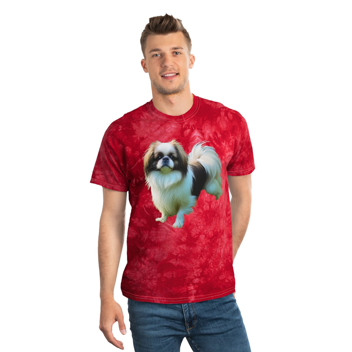 Japanese Chin Tie-Dye Tee, Crystal