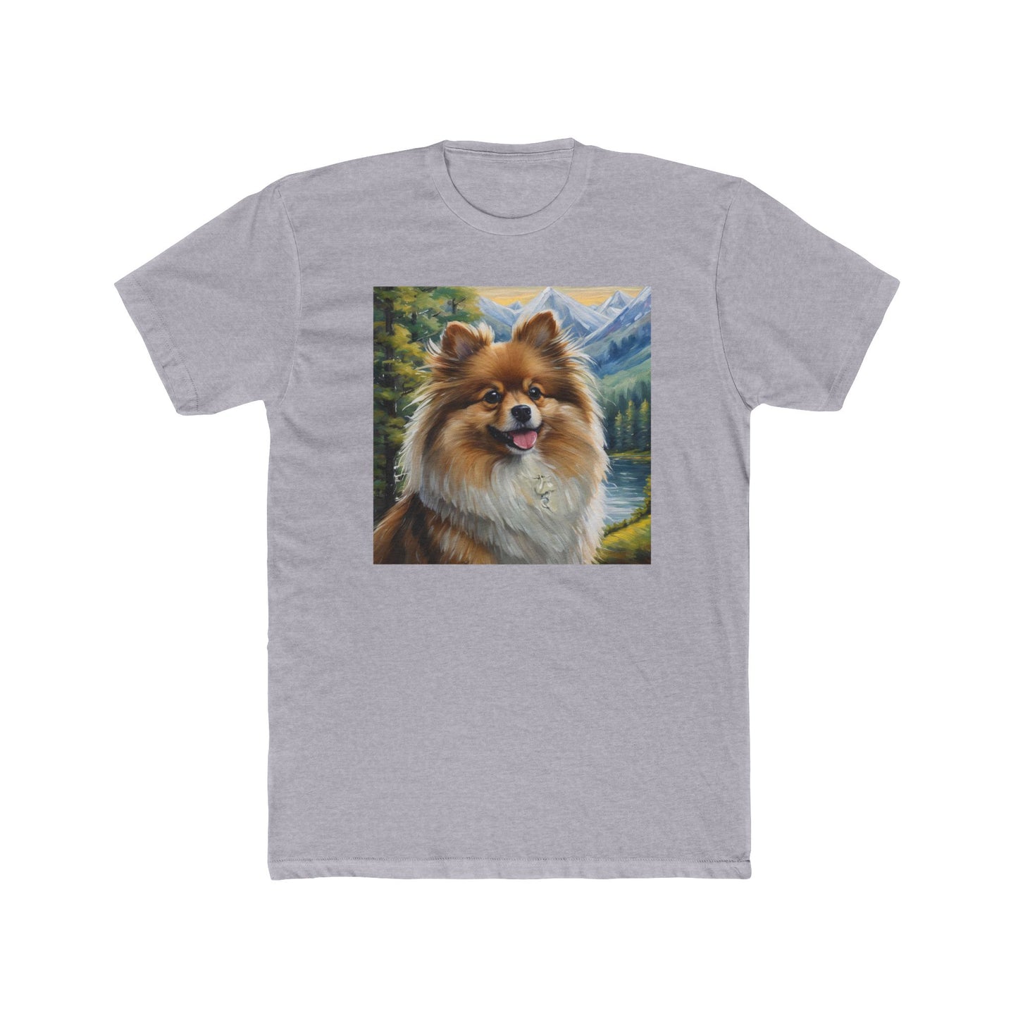 German Spitz - Men's Fitted Cotton Crew Tee