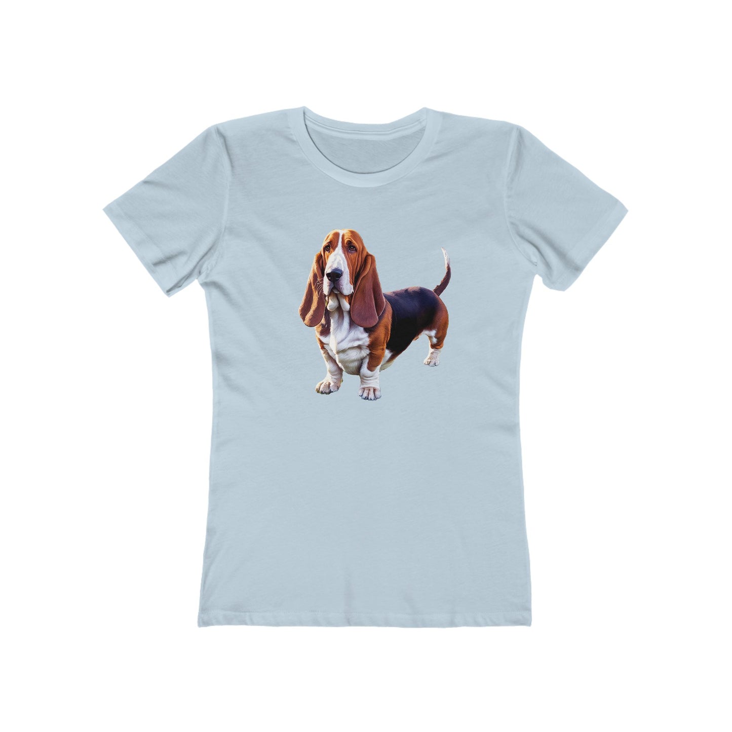 Basset Hound Women's Slim Fit Ringspun Cotton Tee