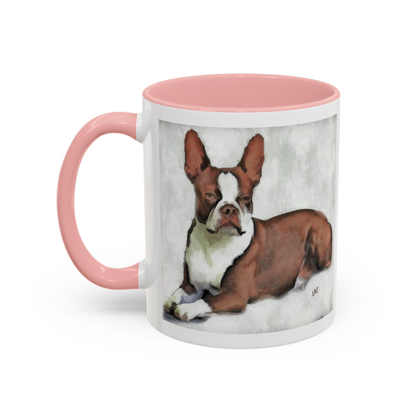 Charming Boston Terrier Accent Ceramic Coffee Mug