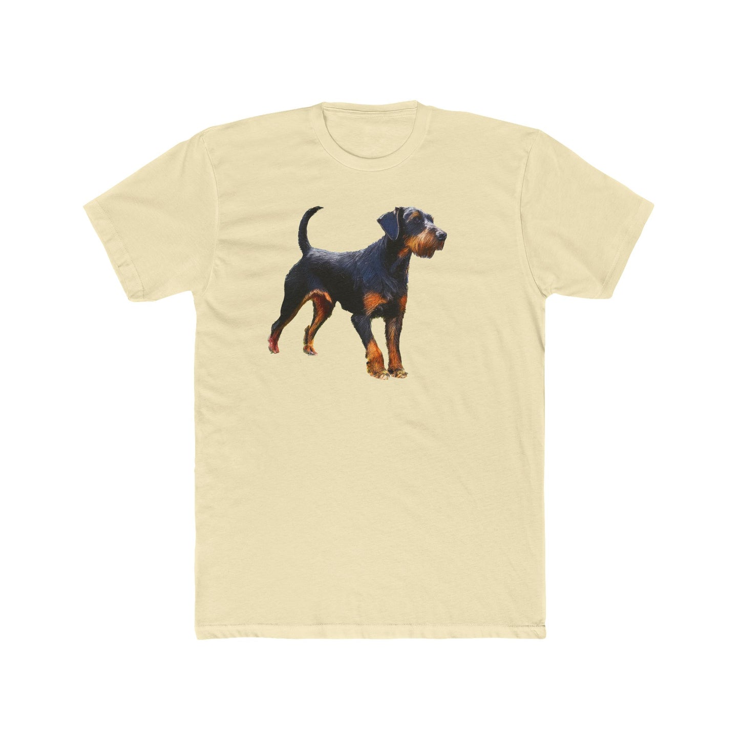 Deutscher Jagdterrier Men's Fitted Cotton Crew Tee