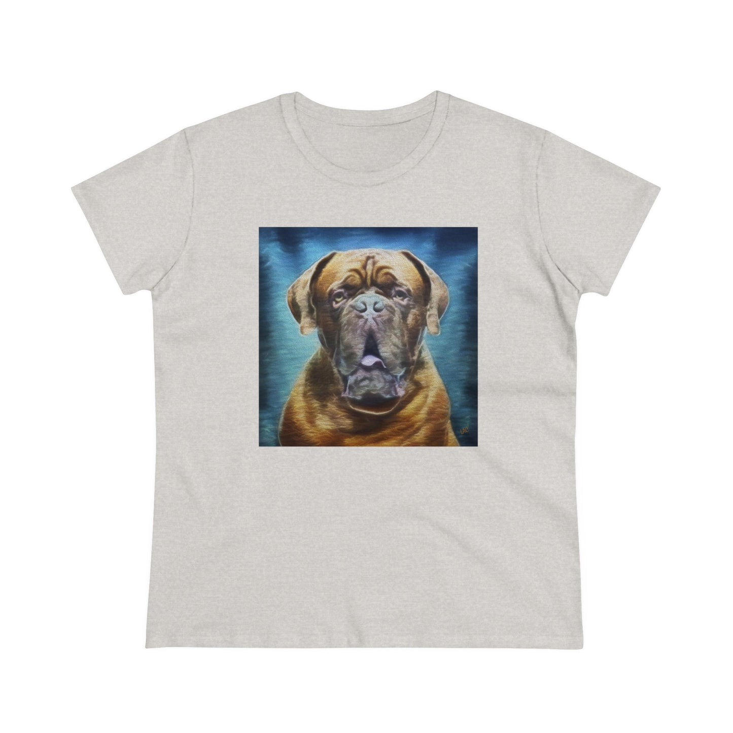 Dogue de Bordeaux Fine Art Painting Women's Midweight Cotton Tee