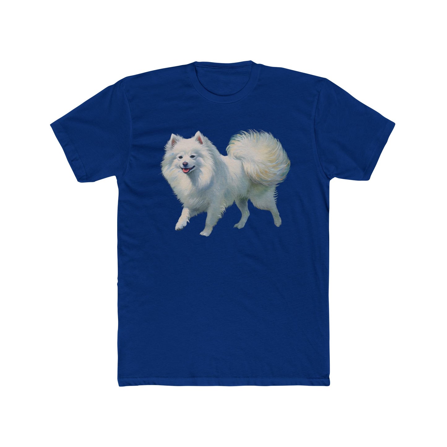 Japanese Spitz - Men's Fitted Cotton Crew Tee