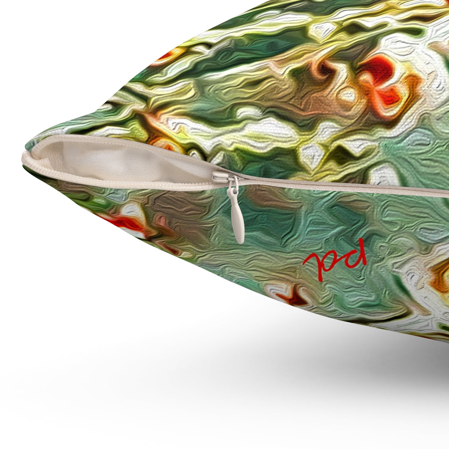 Winter Cardinal -- Spun Polyester Throw Pillow