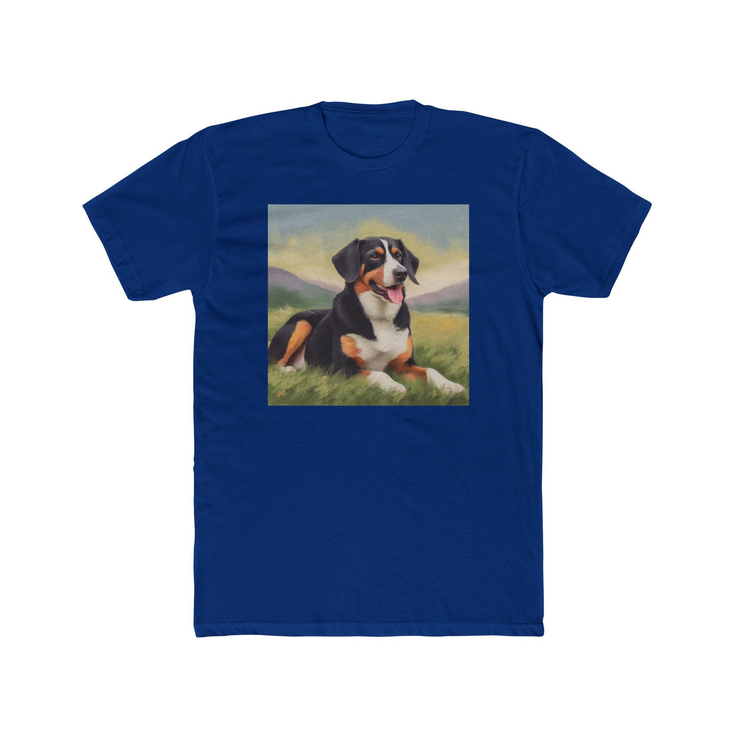 Entlebucher Mountain Dog Men's Fitted Cotton Crew Tee