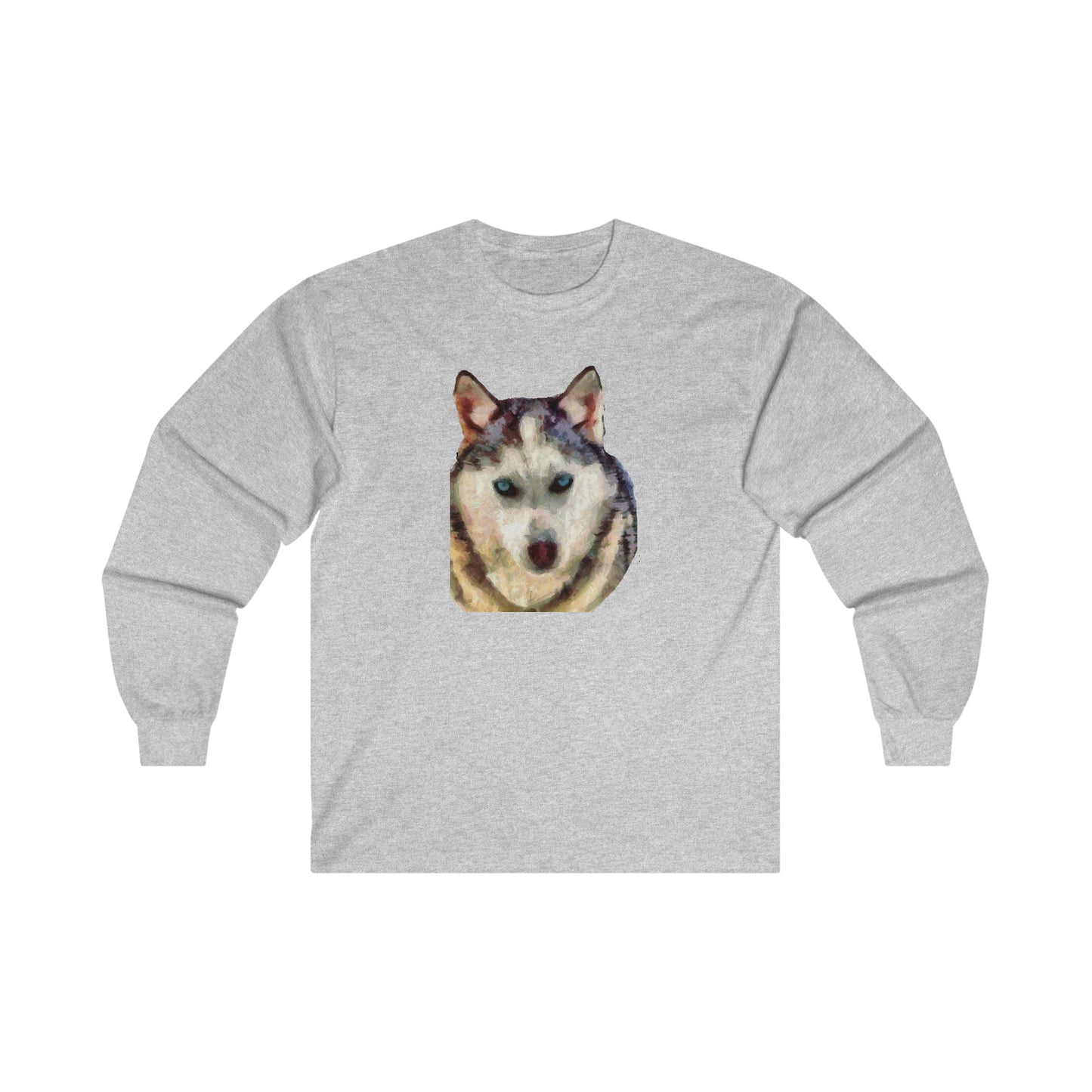 SIberian Husky 'Sacha' Unisex Cotton Long Sleeve Tee