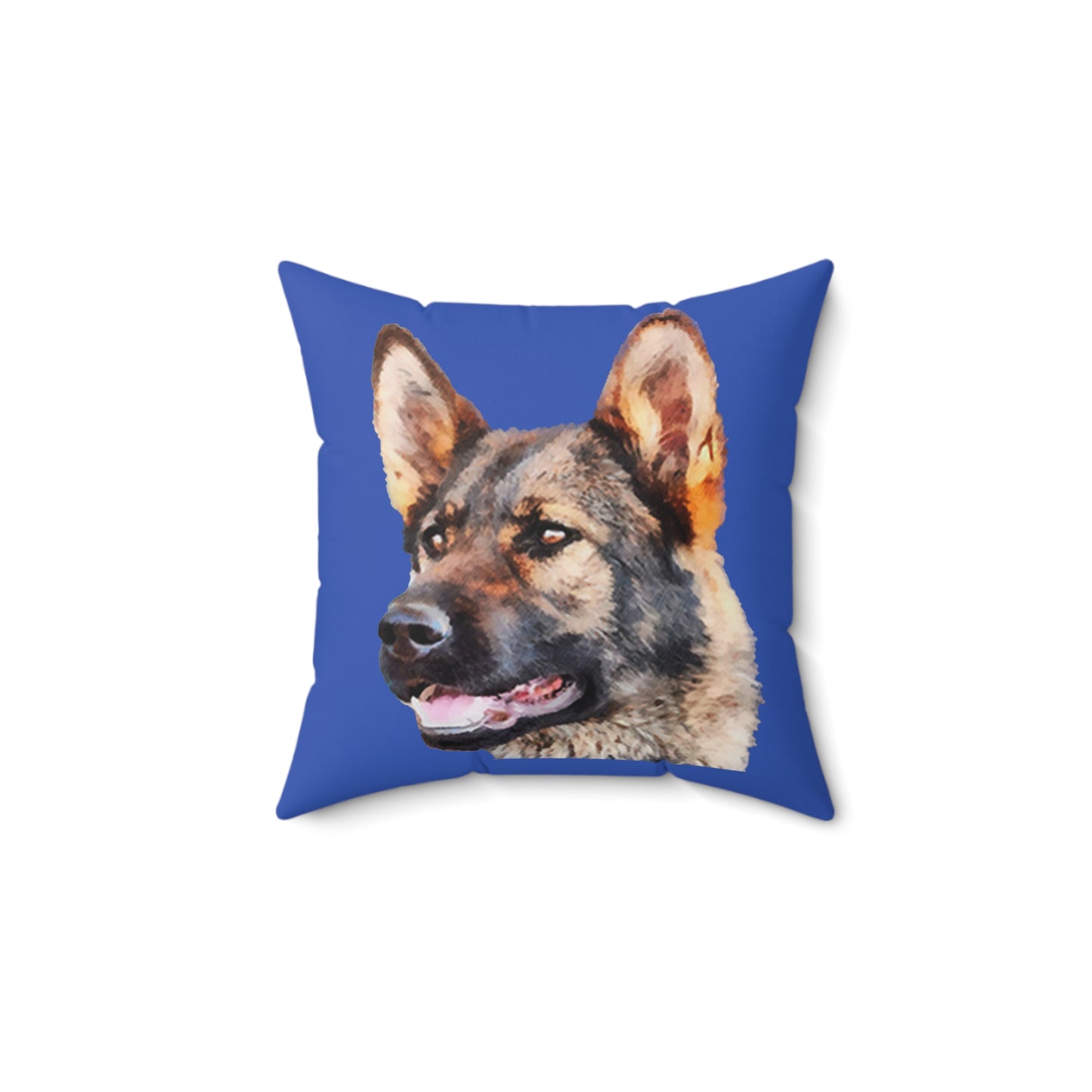 German Shepherd 'Hans' Spun Polyester Throw Pillow
