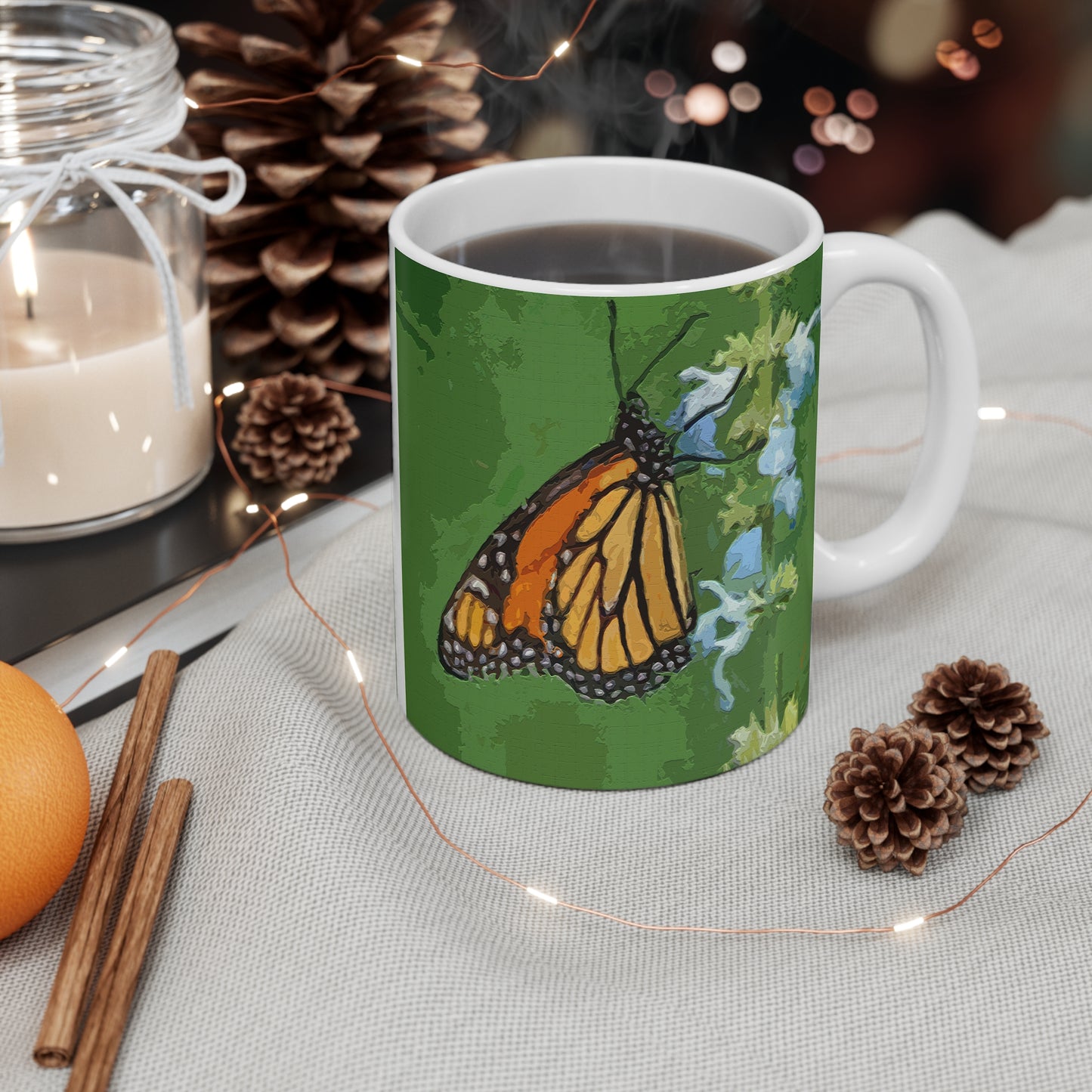 Monarch Butterfly Ceramic Mug 11oz