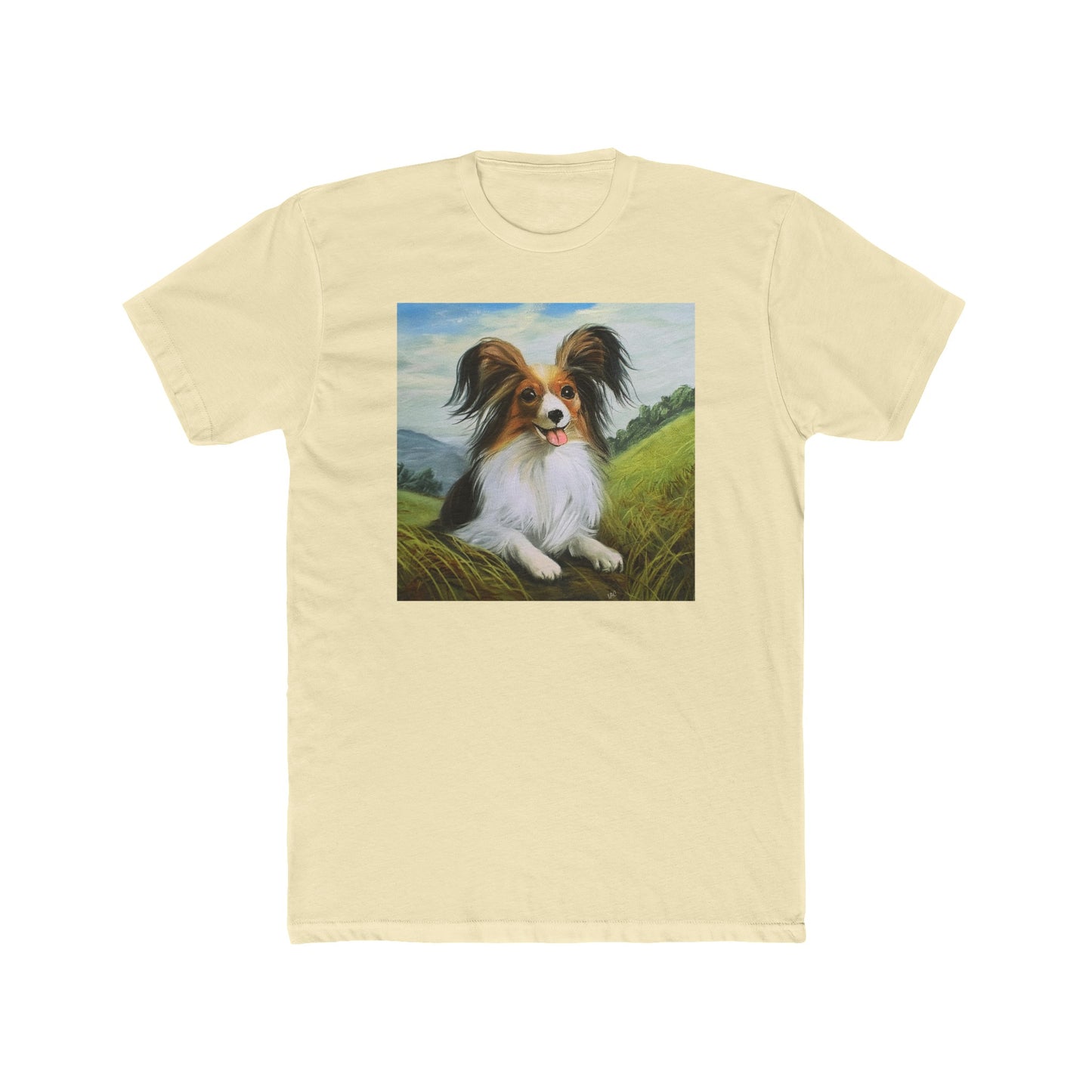 Papillon #2 - Mens Fitted Cotton Crew Tee