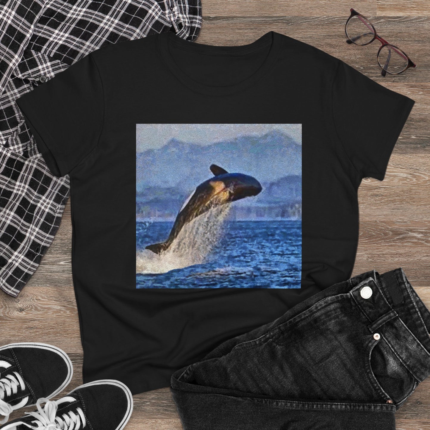 Whale 'Leviathan' Women's Midweight Cotton Tee