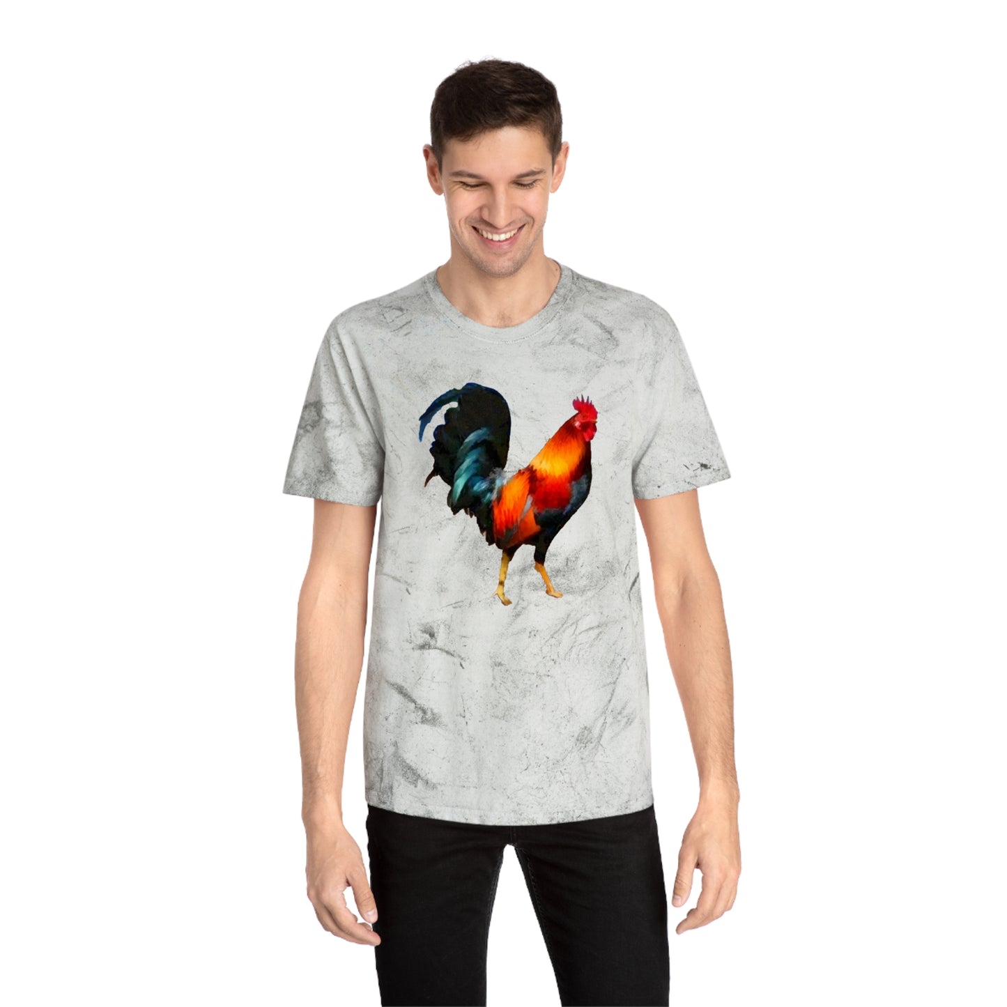 Rooster 'Silas' Unisex Cotton Color Blast T-Shirt