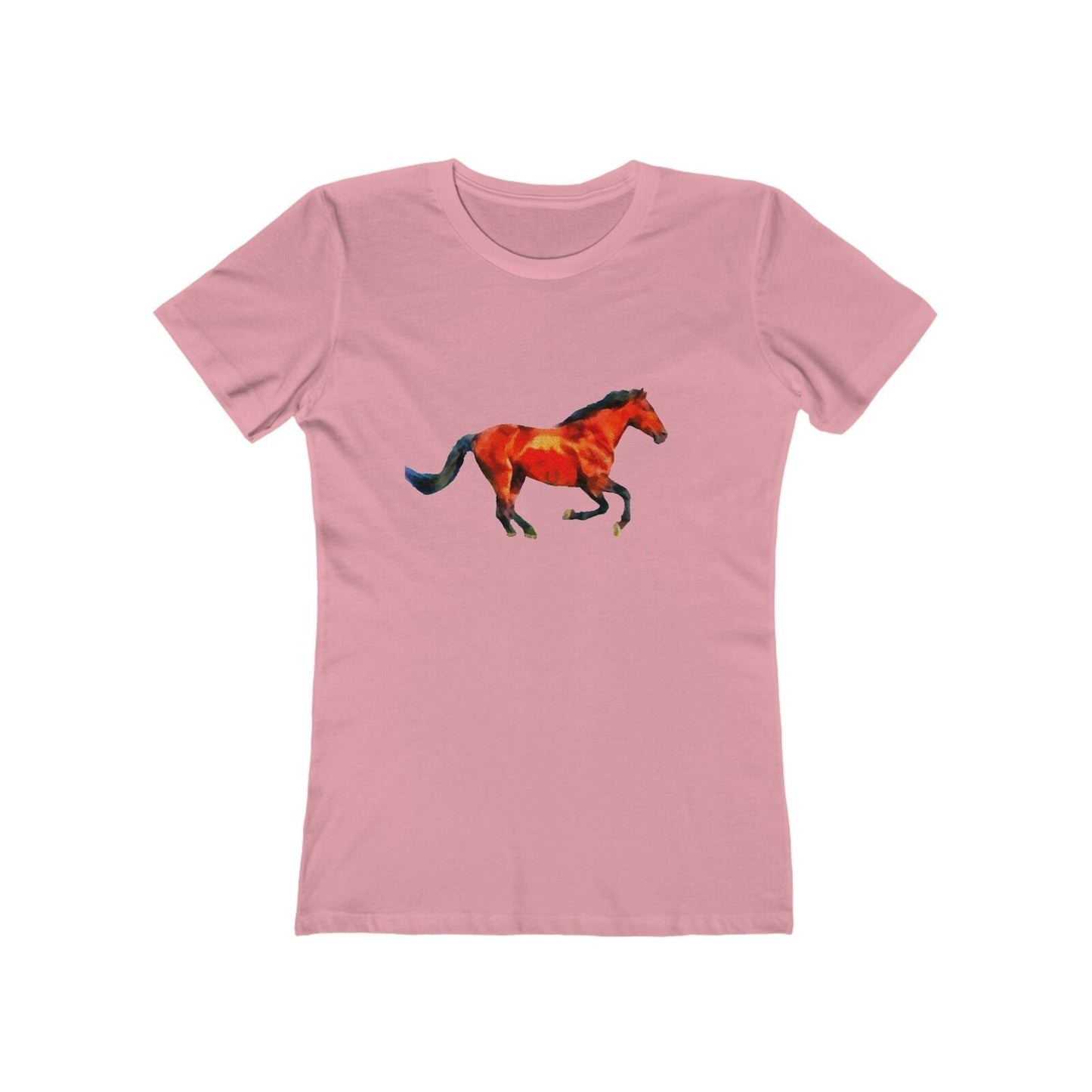Horse 'Old Red' Women's Slim Fit Ringspun Cotton T-Shirt